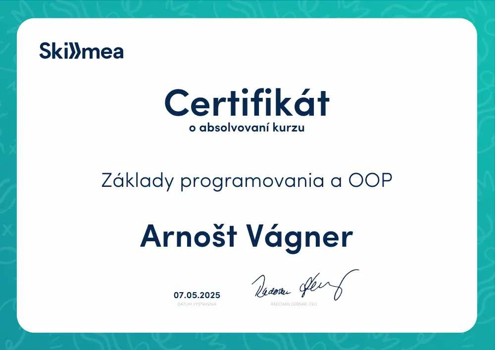 Základy programovania a OOP