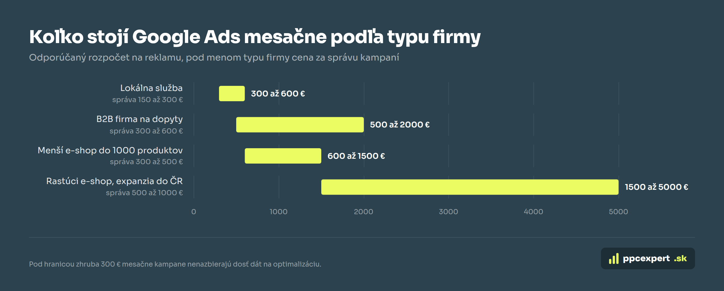 Koľko stojí Google Ads mesačne, odporúčaný rozpočet podľa typu firmy